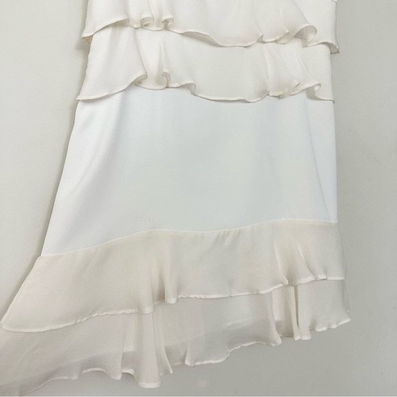 Parker Kristie Sleeveless Tiered Ruffle Mini Dress in White - Picture 5 of 11